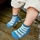 Schuhe Kinder Babyschuhe Attipas Stripes - Blue Blau