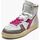Schuhe Damen Sneaker Diadora 17889.C2034 MI BASKET-BIANCO/ROSSO/FUCSIA Weiss