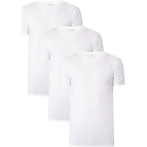 Kleidung Herren T-Shirts Tommy Hilfiger 3 Stück Premium Essentials T-Shirts Weiss
