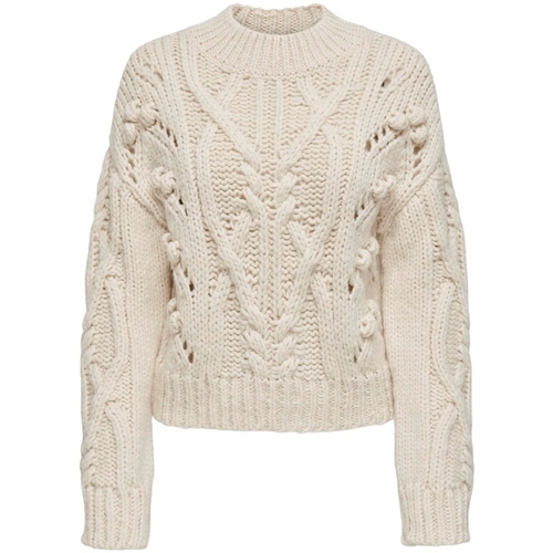Kleidung Damen Pullover Only Margaretha L/S Knit - Pumice Stone Beige