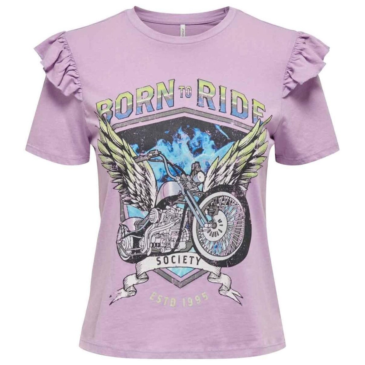 Kleidung Damen T-Shirts & Poloshirts Only  Violett