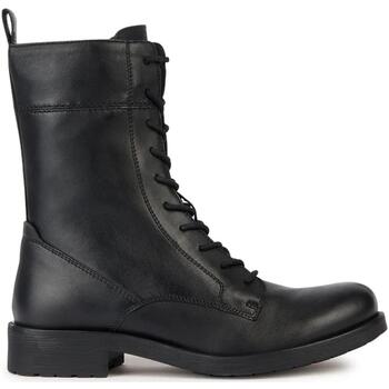 Schuhe Damen Low Boots Geox GEDAI24-D366RA-blk Schwarz