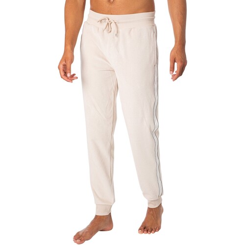 Kleidung Herren Pyjamas/ Nachthemden Tommy Hilfiger Jogginghose „Lounge Track“ aus geripptem Velours Beige