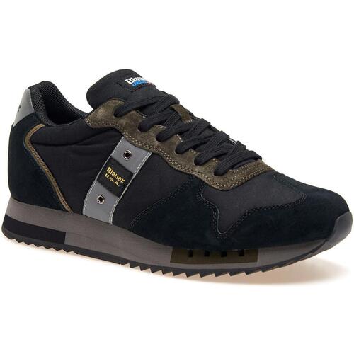 Schuhe Herren Sneaker Low Blauer BLUAI24-F3QUEENS01-blk Schwarz