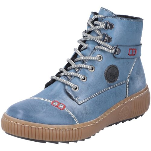 Schuhe Damen Stiefel Rieker Stiefeletten Z6644-14 Blau