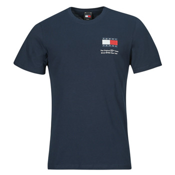Kleidung Herren T-Shirts Tommy Jeans TJM SLIM ESSENTIAL FLAG TEE EXT Marine