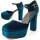 Schuhe Damen Pumps Leindia 84694 Blau