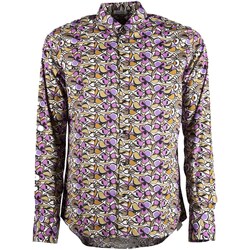Kleidung Herren Langärmelige Hemden Sl56 Camicia Colletto Cotone Multicolor