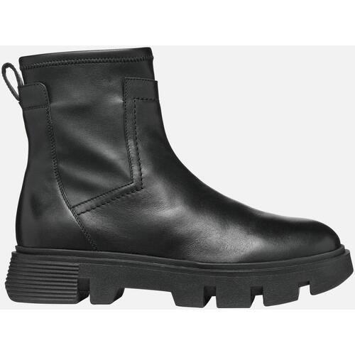 Schuhe Damen Low Boots Geox GEDAI24-D26UAC-blk Schwarz