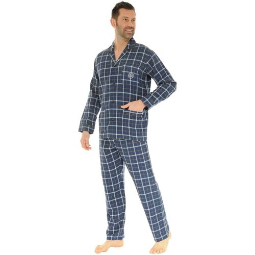 Kleidung Herren Pyjamas/ Nachthemden Christian Cane PYJAMA BLEU DORIAN Blau