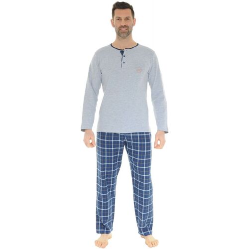 Kleidung Herren Pyjamas/ Nachthemden Christian Cane PYJAMA LONG GRIS DORIAN Grau