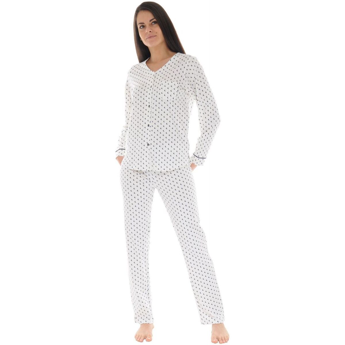 Kleidung Damen Pyjamas/ Nachthemden Christian Cane CALISTE Weiss