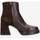 Schuhe Damen Boots Albano 2591-VITELLO-MORO Braun
