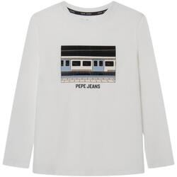 Kleidung Jungen T-Shirts & Poloshirts Pepe jeans  Weiss