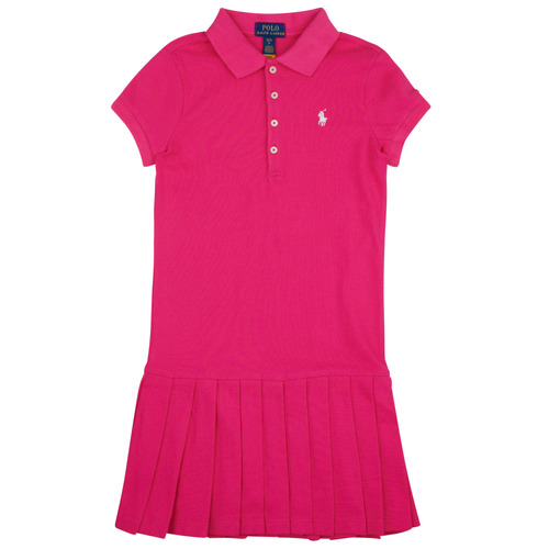 Kleidung Mädchen Kurze Kleider Polo Ralph Lauren SSPLTPOLODRS-DRESSES-DAY DRESS Rosa