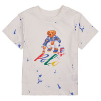 Kleidung Kinder T-Shirts Polo Ralph Lauren BEAR SS CN-KNIT SHIRTS-T-SHIRT Weiss