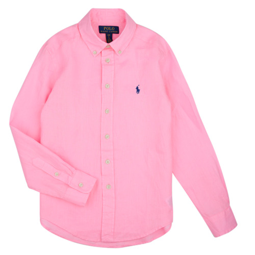 Kleidung Kinder Langärmelige Hemden Polo Ralph Lauren CLBDPPC-SHIRTS-SPORT SHIRT Rosa