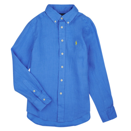 Kleidung Jungen Langärmelige Hemden Polo Ralph Lauren CLBDPPC-SHIRTS-SPORT SHIRT Blau
