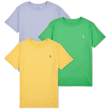 Kleidung Kinder T-Shirts Polo Ralph Lauren 3PKCNSSTEE-SETS-GIFT BOX SET Blau / Grün / Gelb / Grau / malve / Hycnth / Cls / Kly
