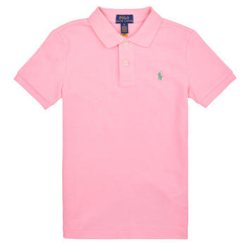 Kleidung Jungen Polohemden Polo Ralph Lauren SS KC-TOPS-KNIT Rosa / Grün / Pink