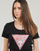 Kleidung Damen T-Shirts Guess RN SATIN TRIANGLE Schwarz