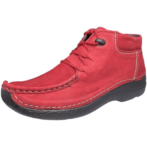 Schuhe Damen Stiefel Wolky Stiefeletten Seamy Moc 06253 Rot