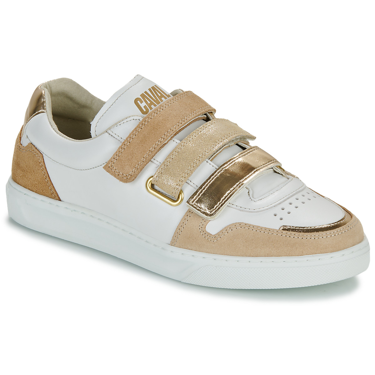Schuhe Herren Sneaker Low Caval VELCROS Weiss / Gold