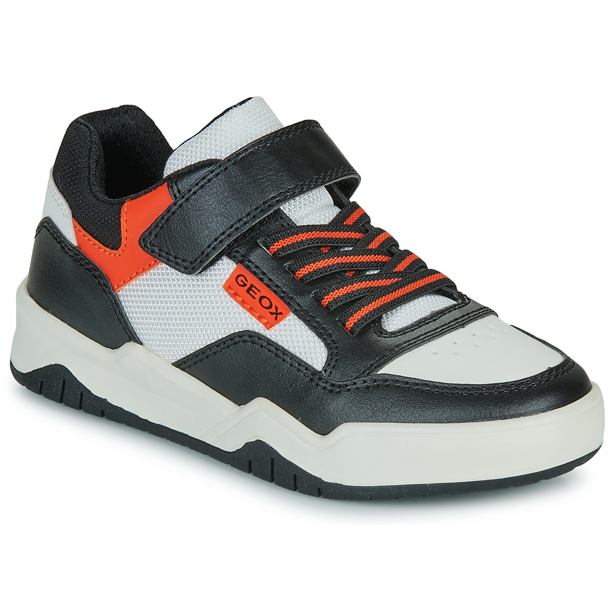 Schuhe Jungen Sneaker Low Geox J PERTH BOY Weiss / Orange