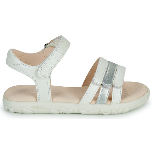 Geox J SANDAL HAITI GIRL Weiss / Silbern