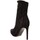 Schuhe Damen Ankle Boots Francescomilano A10-06TS Stiefeletten Frau Schwarz