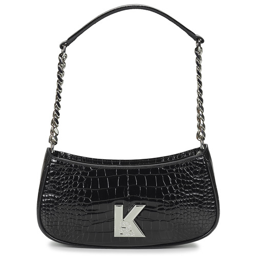 Taschen Damen Schultertaschen Karl Lagerfeld K/KAMEO SHOULDERBAG CROC Schwarz