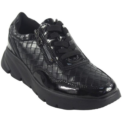 Schuhe Damen Multisportschuhe Hispaflex 23209 schwarzer Damenschuh Schwarz
