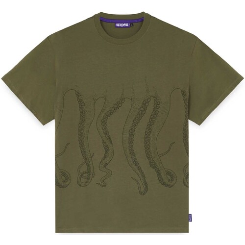 Kleidung Herren T-Shirts & Poloshirts Octopus Outline Tee Grün