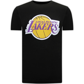Kleidung Herren T-Shirts Local Fanatic Lakers Print Schwarz