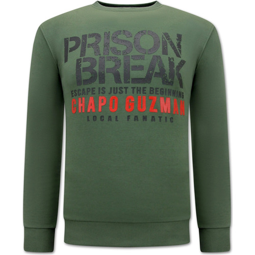 Kleidung Herren Sweatshirts Local Fanatic Chapo Guzman Prison Break Für Grün