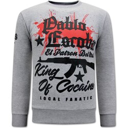 Kleidung Herren Sweatshirts Local Fanatic The King Of Cocaine Pablo Escobar Grau