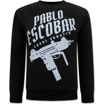 Kleidung Herren Sweatshirts Local Fanatic Pablo Escobar Uzi Print Schwarz