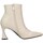 Schuhe Damen Ankle Boots Francescomilano a10 02a Stiefeletten Frau Beige Beige