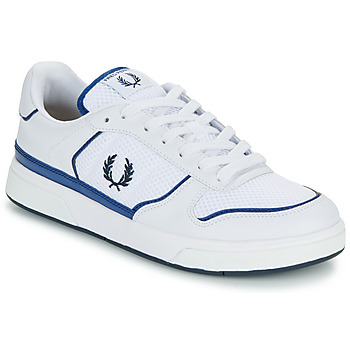 Fred Perry B300 Leather / Mesh Weiss / Blau