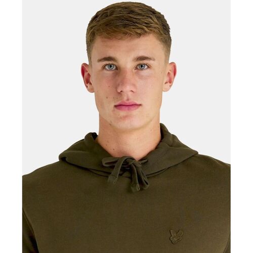 Lyle & Scott ML416TON TONAL PULLOVER HOODIE-W485 OLIVE Grün