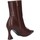 Schuhe Damen Ankle Boots Francescomilano d10 04 Stiefeletten Frau Braun