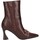 Schuhe Damen Ankle Boots Francescomilano d10 04 Stiefeletten Frau braun Braun