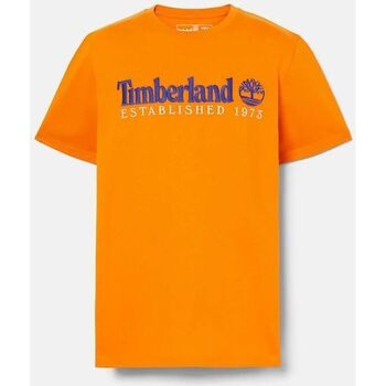 Kleidung Herren T-Shirts & Poloshirts Timberland TB0A6SE1 SS EST. 1973 CREW TEE-ED1 DARK CHEDDAR Weiss
