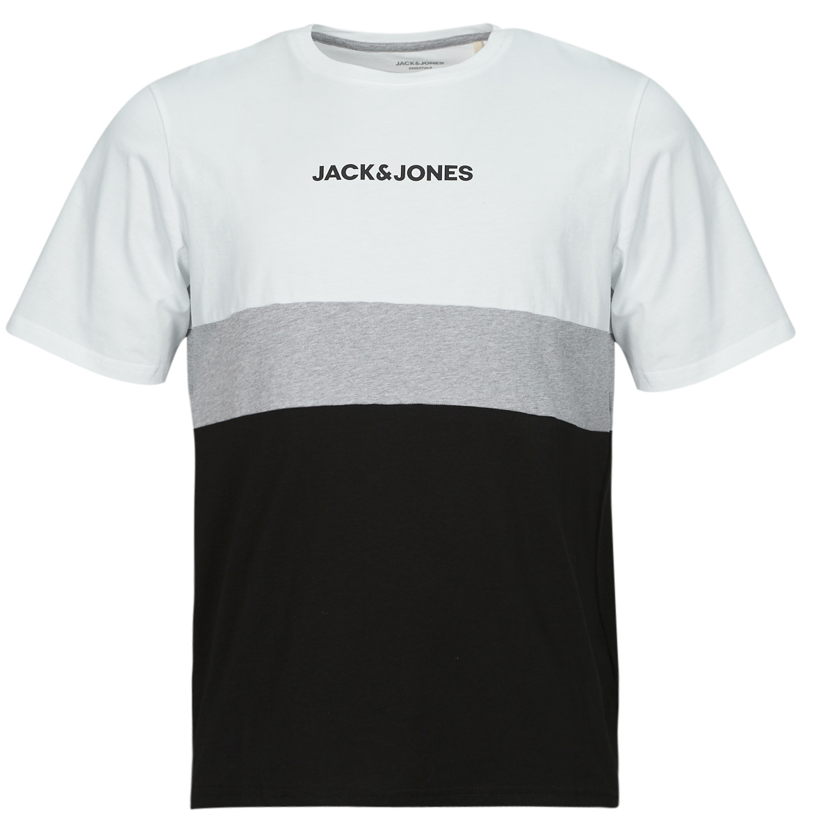 Kleidung Herren T-Shirts Jack & Jones JJEREID BLOCKING TEE SS Weiss