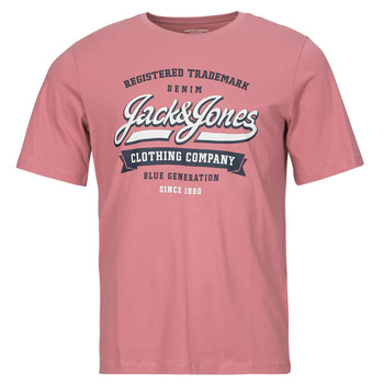 Kleidung Herren T-Shirts Jack & Jones JJELOGO TEE SS O-NECK 2 COL SS24 SN Rosa