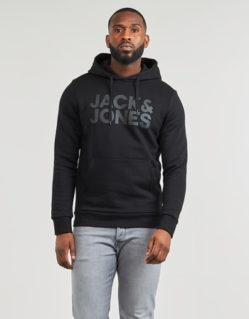 Kleidung Herren Sweatshirts Jack & Jones JJECORP LOGO SWEAT HOOD Schwarz