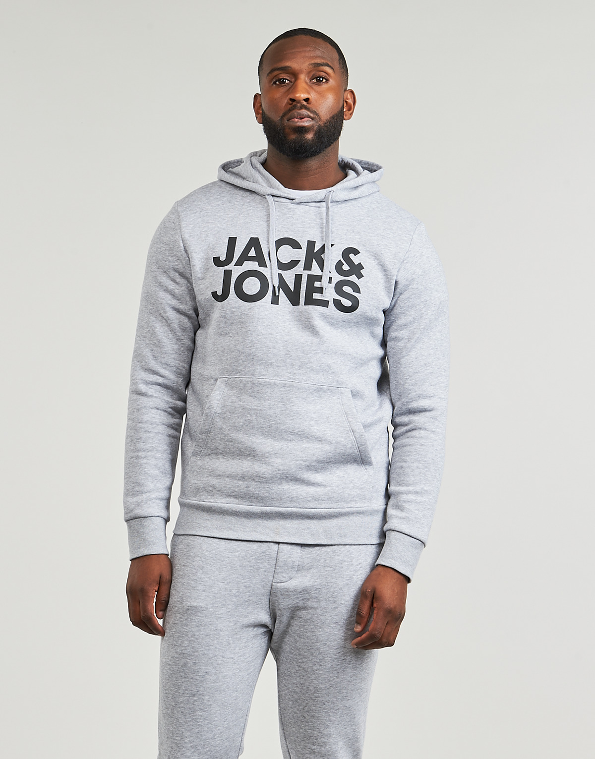 Kleidung Herren Sweatshirts Jack & Jones JJECORP LOGO SWEAT HOOD Grau