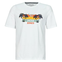 Kleidung Herren T-Shirts Jack & Jones JJSUMMER VIBE TEE SS CREW NECK Weiss
