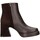 Schuhe Damen Low Boots Albano 2591 Tronchetto Frau T Moro Braun