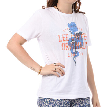 Kleidung Damen T-Shirts Lee Cooper LEE-011130 Weiss